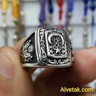  Ay Yıldız Figürlü 925 Ayar Gümüş Erkek Yüzük : 00536